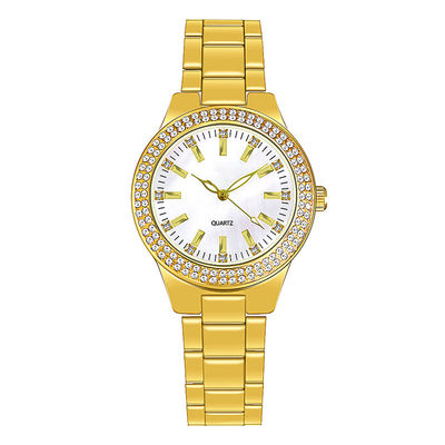 Épaisseur véritable de galvanoplastie de cadran de Movt Diamond Watch 8mm de quartz d'IPG