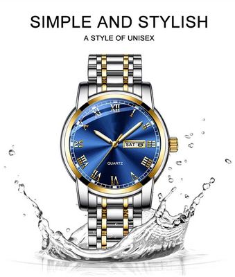 OEM de luxe 118g disponible de montre d'acier inoxydable de mouvement de quartz
