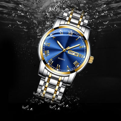 OEM de luxe 118g disponible de montre d'acier inoxydable de mouvement de quartz