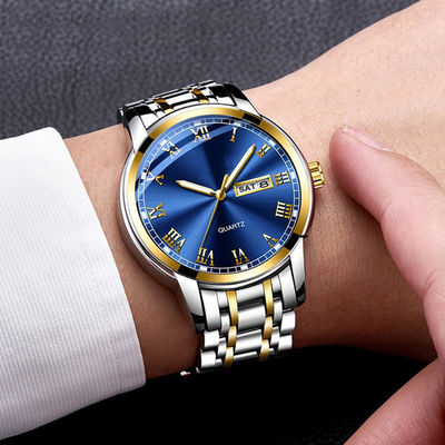 OEM de luxe 118g disponible de montre d'acier inoxydable de mouvement de quartz