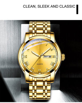 OEM de luxe 118g disponible de montre d'acier inoxydable de mouvement de quartz