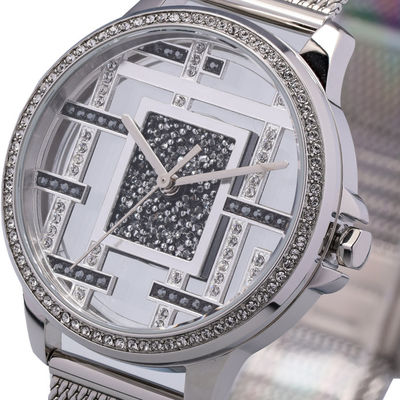 Épaisseur imperméable de la montre-bracelet 10.4mm de quartz de l'acier inoxydable 5ATM
