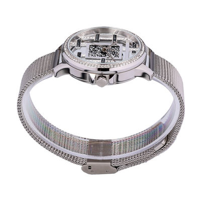 Épaisseur imperméable de la montre-bracelet 10.4mm de quartz de l'acier inoxydable 5ATM
