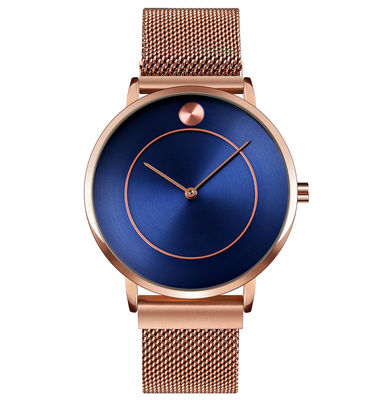 Montre-bracelet de quartz d'acier inoxydable d'ODM, montre de résistant à l'eau d'acier inoxydable