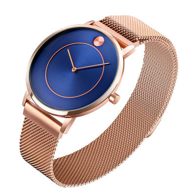 Montre-bracelet de quartz d'acier inoxydable d'ODM, montre de résistant à l'eau d'acier inoxydable