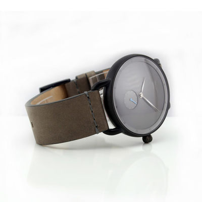 Montre-bracelet en cuir de cadran de bande d'acier inoxydable de la mode des hommes de sport militaire de luxe de quartz