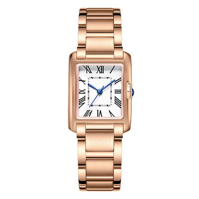 Montres du quartz des femmes résistantes à l'usure, épaisseur carrée de la montre 10mm de quartz