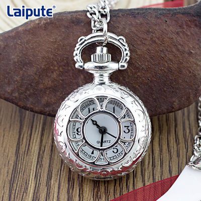 ROHS a approuvé la montre de poche argentée de cru, cru lumineux Elgin Pocket Watch