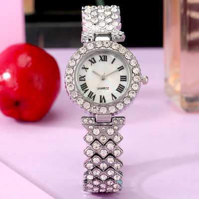 montre-bracelet de quartz des femmes 100g, OEM Diamond Bracelet Watch For Ladies