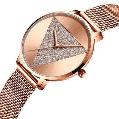 La montre-bracelet ROHS de luxe de quartz de femmes de Multiapplication a approuvé