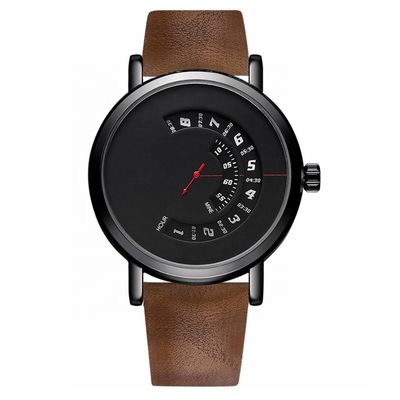 Poids à chaînes noir de la montre-bracelet 3ATM Antiwater 70g de quartz d'alliage
