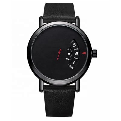 Poids à chaînes noir de la montre-bracelet 3ATM Antiwater 70g de quartz d'alliage