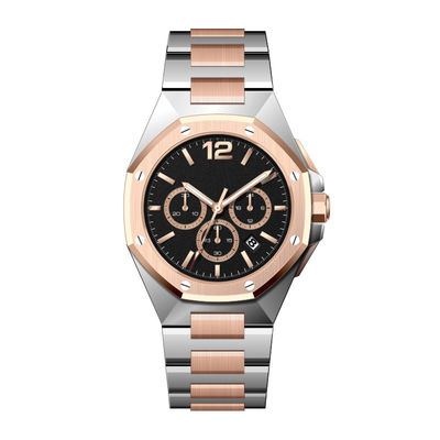 Rose Gold Quartz Battery Wristwatches 10Bar JS25 imperméable Movt