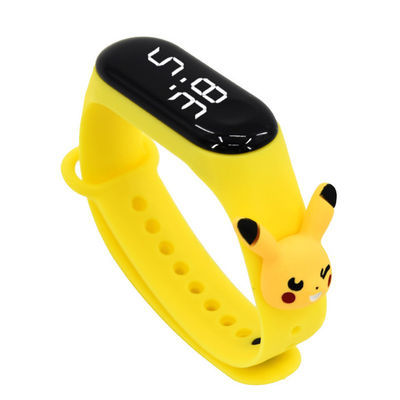 Caisse rectangulaire de bracelet de bande dessinée d'enfants de silicone thermoplastique électronique de montre