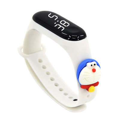 Caisse rectangulaire de bracelet de bande dessinée d'enfants de silicone thermoplastique électronique de montre