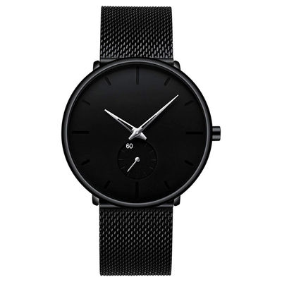 Montre-bracelet unisexe de quartz de mode avec l'acier inoxydable Mesh Band