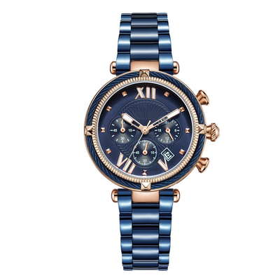 Nouvelles montres de luxe de tendance de Crystal Women Watch Roman Numerals pour des dames