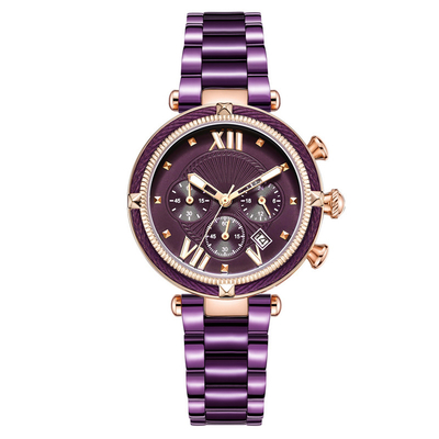 Nouvelles montres de luxe de tendance de Crystal Women Watch Roman Numerals pour des dames