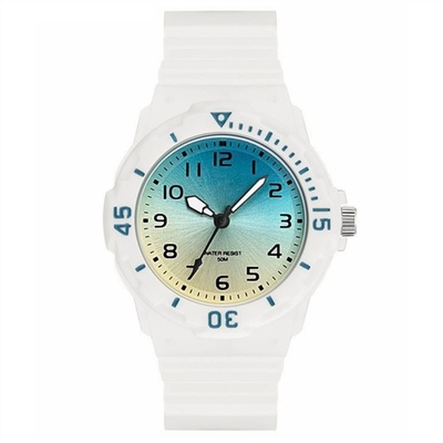 Montre simple occasionnelle de mouvement du Japon de bande de silicone pour des femmes des hommes