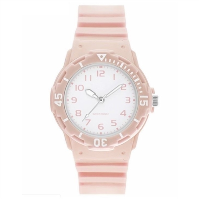 Montre simple occasionnelle de mouvement du Japon de bande de silicone pour des femmes des hommes