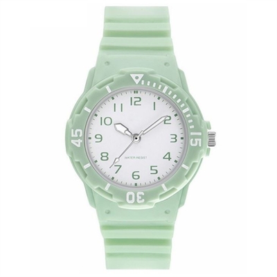 Montre simple occasionnelle de mouvement du Japon de bande de silicone pour des femmes des hommes