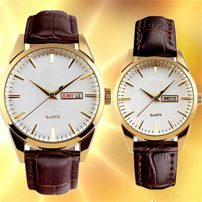 Couplez les montres de mouvement de quartz avec des affaires classiques de modèle de mèche de bracelet en cuir