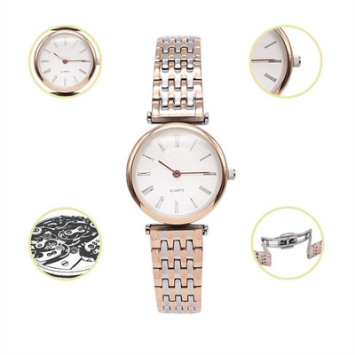 Adapté aux besoins du client couplez la montre de bracelet d'acier inoxydable du chronographe 316l de montre de quartz