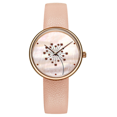 courroie de Sapphire Mineral Mirror 115mm de montre de quartz de dames d'épaisseur de 9mm