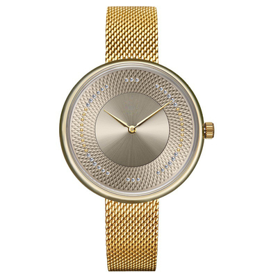Diamond Encrusted Watch Chronograph Wrist des femmes de quartz 30m imperméables