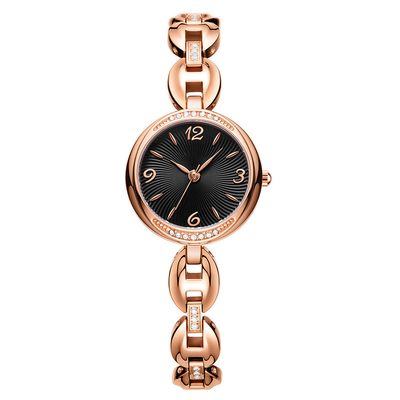 Montre-bracelet Diamond Encrusted Jewelry Buckle de quartz de femmes de bracelet