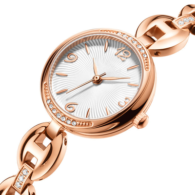 Montre-bracelet Diamond Encrusted Jewelry Buckle de quartz de femmes de bracelet