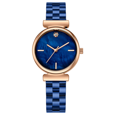 Aucune boucle en acier du diamètre 26.5mm de montre de quartz de femmes de perceuse de l'eau d'échelle