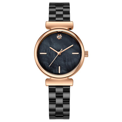 Aucune boucle en acier du diamètre 26.5mm de montre de quartz de femmes de perceuse de l'eau d'échelle