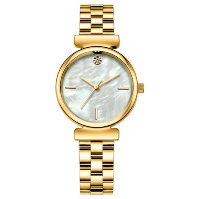 Aucune boucle en acier du diamètre 26.5mm de montre de quartz de femmes de perceuse de l'eau d'échelle