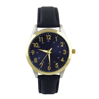 Caisse de galvanoplastie de courroie en cuir occasionnelle de la montre 17mm d'alliage de quartz pour Famale