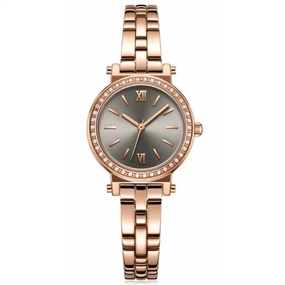 Cadran sablé imperméable femelle de ceinture de montre-bracelet d'alliage de verre trempé