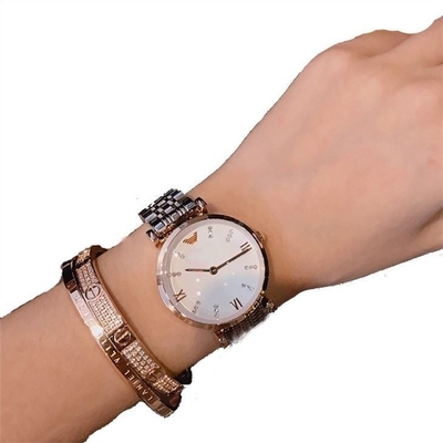 Montre analogue 30mm Dia Casual Aesthetic Mirror de quartz d'acier inoxydable