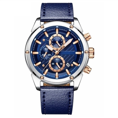 Les sports de quartz de calendrier d'affaires observent 38mm 3ATM extérieur imperméables