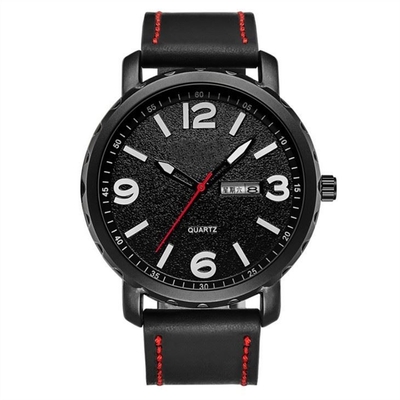 Les doubles sports de calendrier de grand cadran observent la montre des hommes occasionnels de sports de Digital