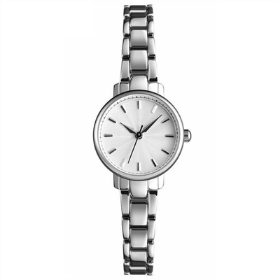 Miroir véritable en alliage de zinc en verre de courroie de Diamond Quartz Watch 8mm