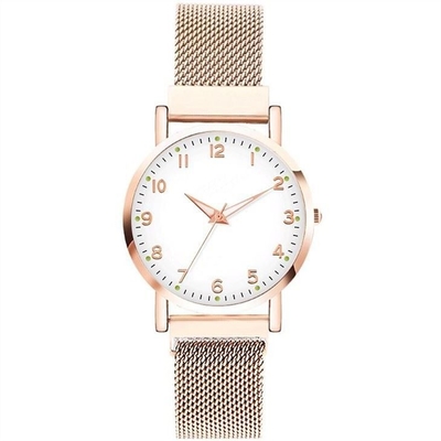 Couronne de poussée de caisse de la montre 29mm de Milan Magnetic Strap Women Quartz