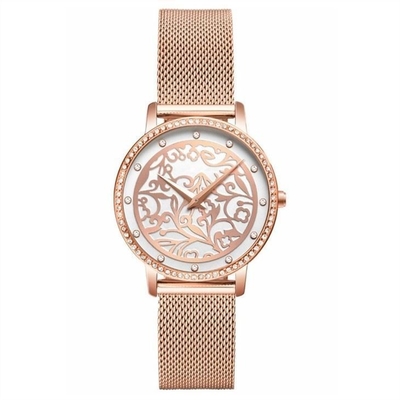 la courroie Diamond Quartz Watch Japanese Movement véritable de 16mm a gravé