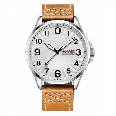 Double chronographe d'unité centrale de cadran de la montre-bracelet 45mm de quartz d'alliage de calendrier