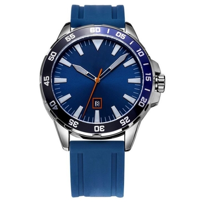 mouvement de quartz de la montre 3ATM d'homme de sport de silicone de courroie de 252mm avec l'encadrement