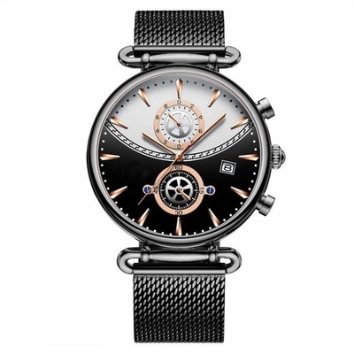 Les couples imperméables du quartz 3ATM observent dur la date d'alliage chronométrer 12mm Shell