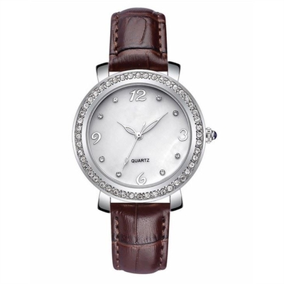 Longueur véritable ROHS de Diamond Quartz Watch 280mm de cadran de Zircon pour des femmes