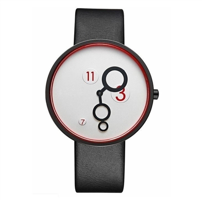 verre trempé minéral de cuir d'unité centrale Nubuck de montre de quartz de femmes de courroie de 220mm