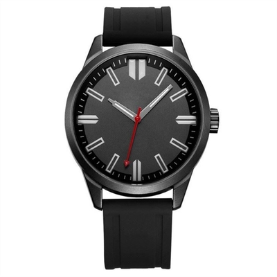 Le mâle imperméable impeccable de silicone observe le diamètre du mouvement 41mm de quartz