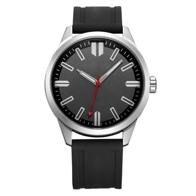 Le mâle imperméable impeccable de silicone observe le diamètre du mouvement 41mm de quartz