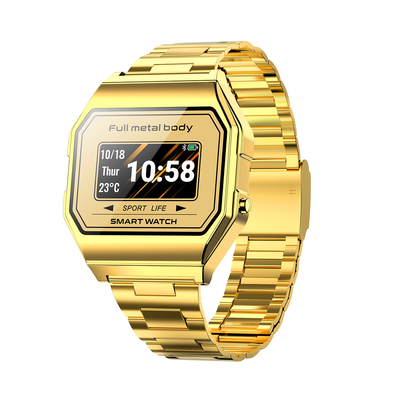 Montres analogiques-numériques de contact simple de la place 0.96inch de montre de Digital des hommes de bande métallique